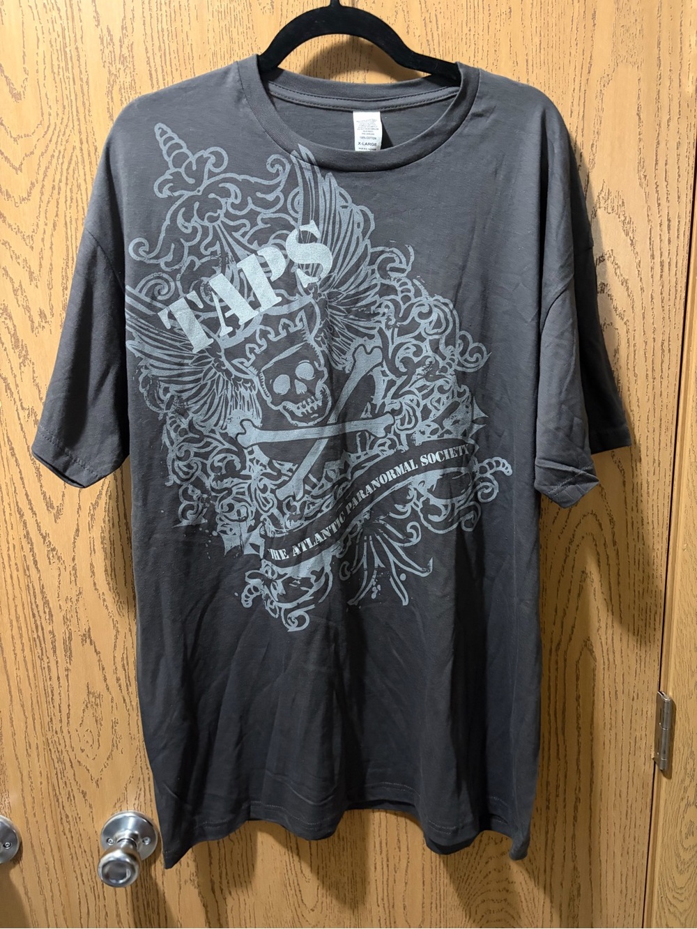TAPS Atlantic Paranormal Society Ghost Hunters Skull Graphic Tee XL